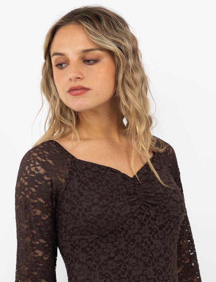 Vestido Mini Manga Larga Mujer Icono