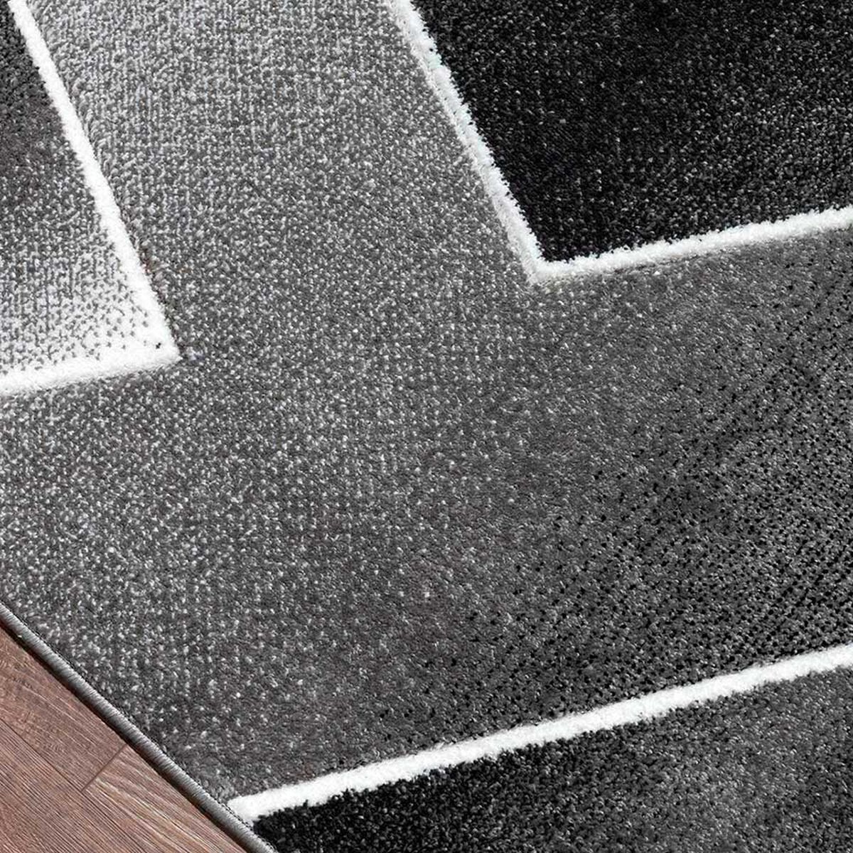 Alfombra Idetex Frise Carved Avangard 150 x 200 cm Negro