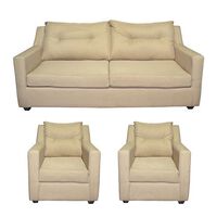 Juego de Living Diseño A&M Home Gisela Sofá 2 Cuerpos + 2 Sillones 1 Cuerpo Beige