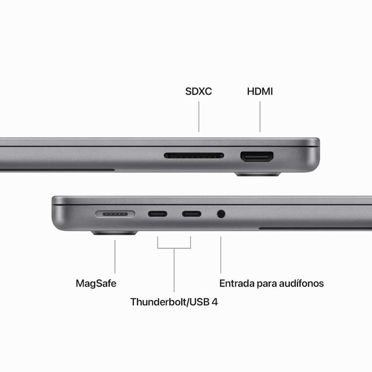 MacBook Pro Apple Chip M3 16GB 1 TB SSD 14,2" Gris Espacial