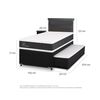 Cama Nido CIC 1,5 Plazas Ortopedic + Respaldo + Velador Dublin