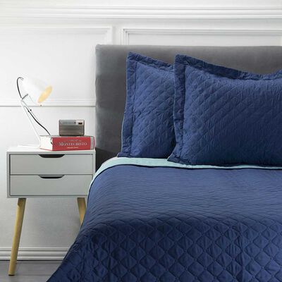 Imagen 1 del producto Cubrecama Bicolor Casanova 2 Plazas Azul Aqua