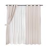 Set de Cortinas Mashini Atacama 140 x 220 cm Beige