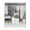 Cl&oacute;set Vekkahome Mobi 6 Puertas 2 Cajones Blanco
