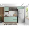 Mueble Base de Cocina Home Mobili Etni 120 2 Cajones Café Menta