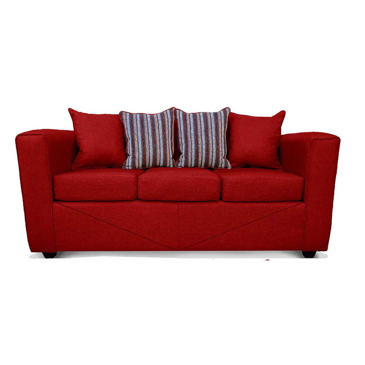 Juego de Living Elegant Detail Santa Fe  Sof&aacute; 3 Cuerpos + Dos Sillones 1 Cuerpo Rojo