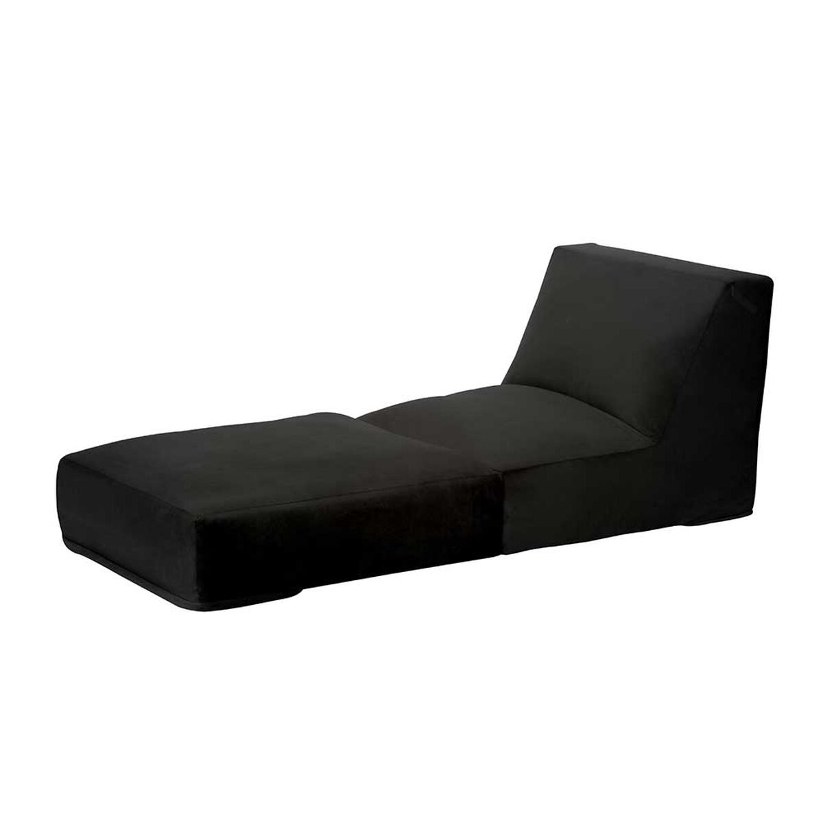 Sof&aacute; Cama Latam Home Velvet Bari 1 Cuerpo Negro