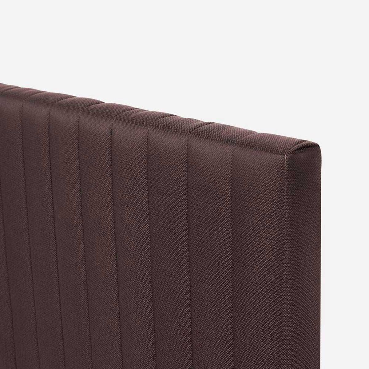 Cama Europea Rosen 1,5 Plazas New Style 4 + Respaldo + Velador Caf&eacute;