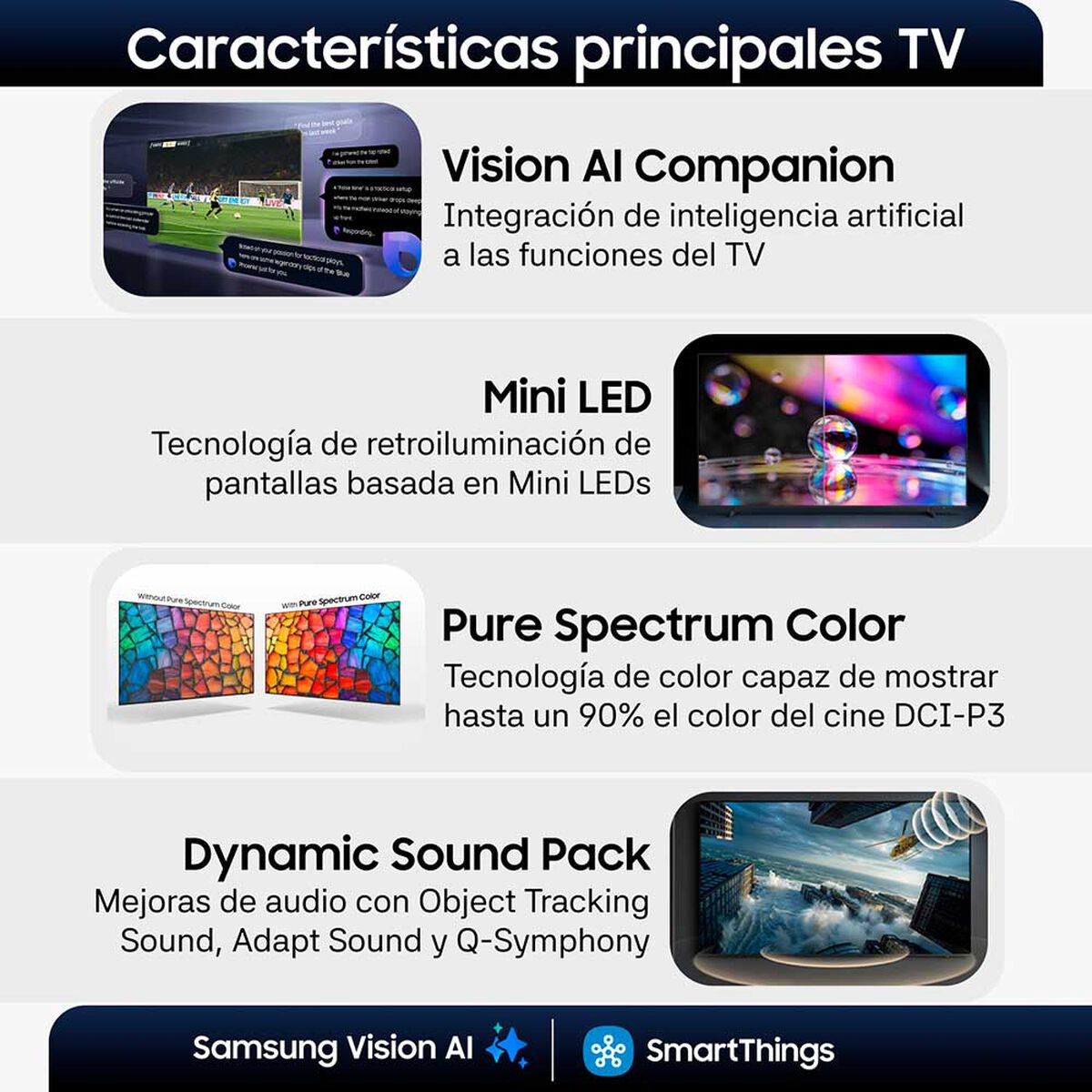 Smart TV Mini LED 55" Samsung 4K UHD Tizen&trade; Smart TV UN55M70HAGXZS
