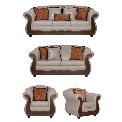 Juego de Living Black Factory Estambul 7 Cuerpos Crema