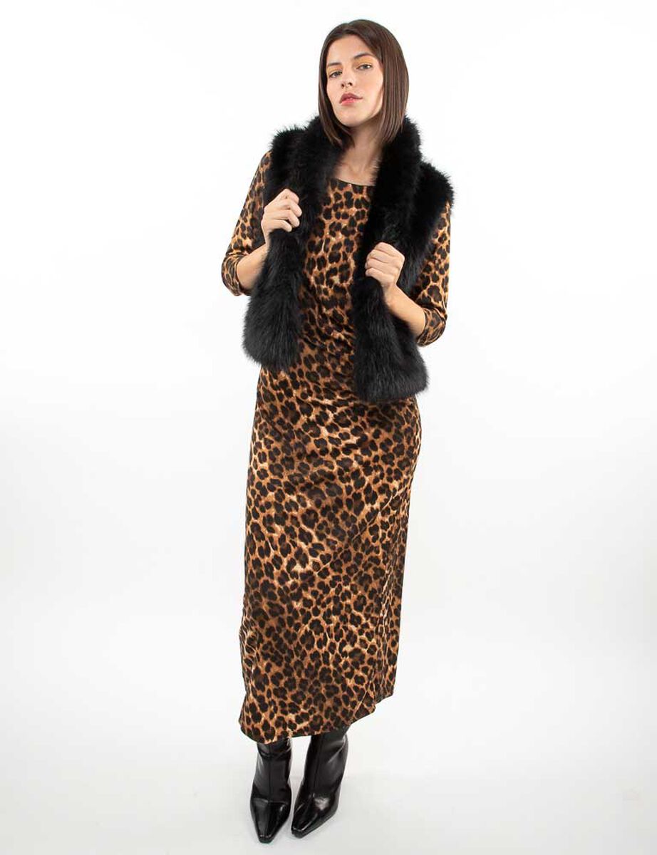 Chaqueta Peluda Sin Mangas Mujer Zibel