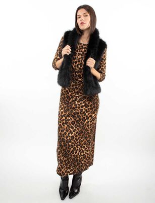 Imagen 2 del producto Chaqueta Peluda Sin Mangas Mujer Zibel Negro