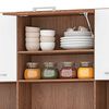 Mueble de Cocina Vekkahome Emi 1 Caj&oacute;n 12 Puertas Caf&eacute;