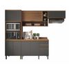 Mueble de Cocina Roca Macadamia Canela Grafito 3 Cajones 7 Puertas