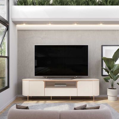 Rack TV Vekkahome Areta Hasta 75" Beige