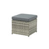 Juego de Terraza Vekkahome Hades Sofá Seccional 6 Cuerpos + Dos Pouf Gris