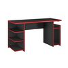 Escritorio Home Mobili Luigi Negro Rojo