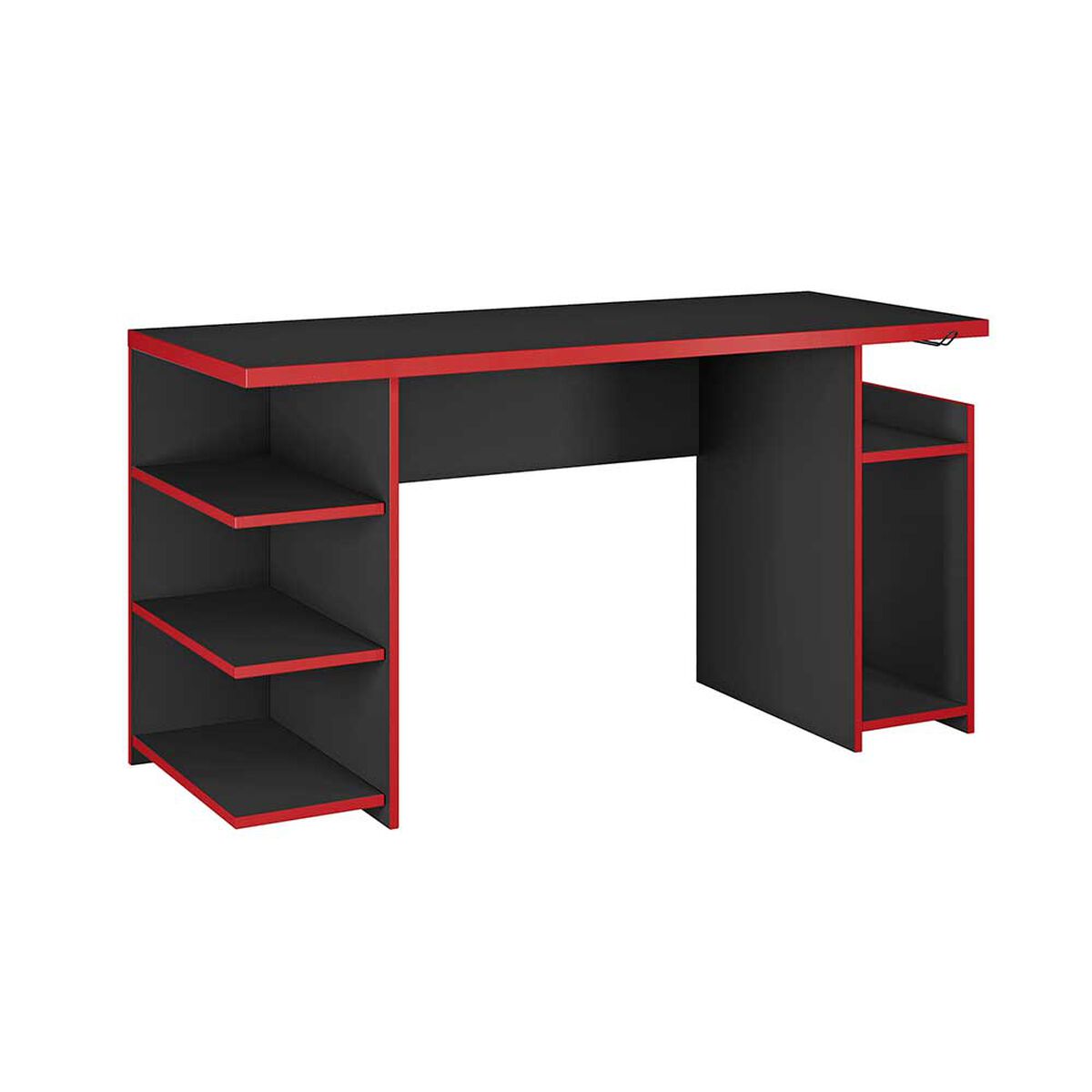 Escritorio Home Mobili Luigi Negro Rojo