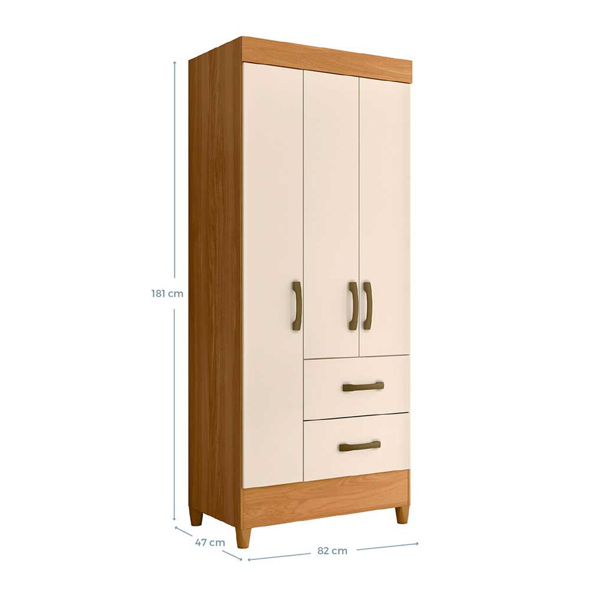 Combo 2 Clóset Vekkahome Mobi 3 Capelina 4 Puertas + 3 Puertas 2 Cajones 