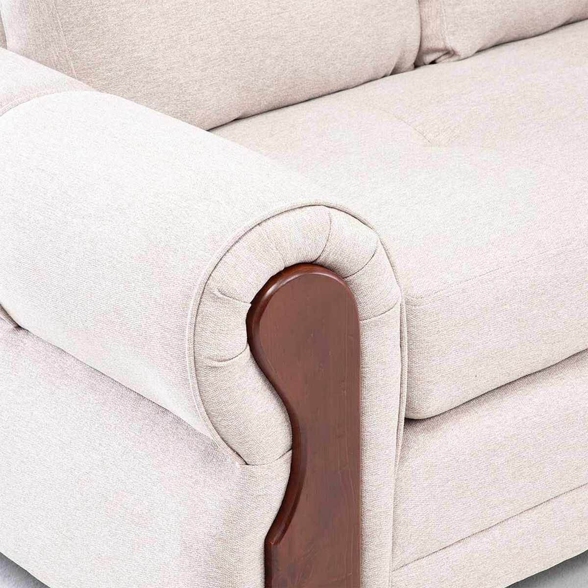 Sof&aacute; Seccional Living Factory Michigan 6 Cuerpos Beige