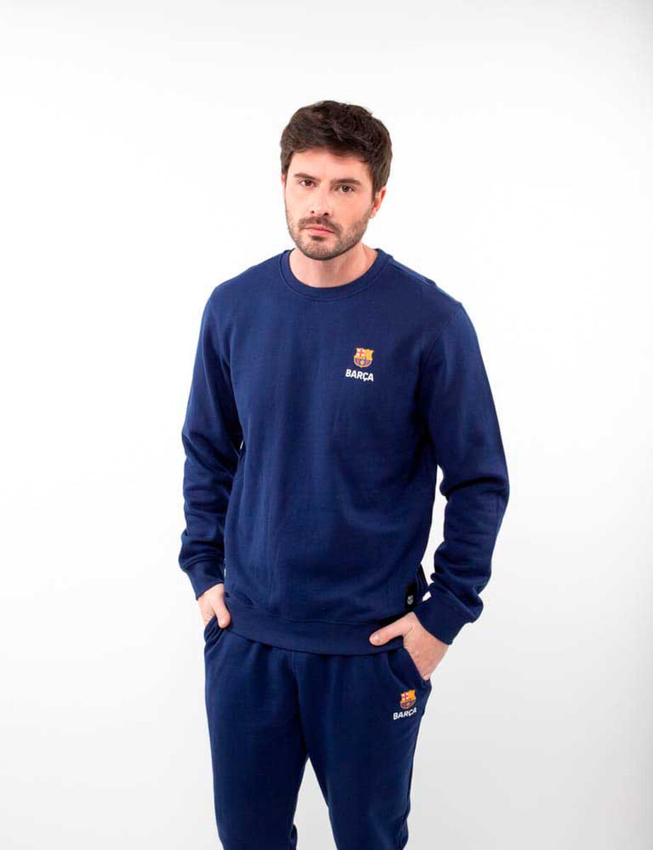 Polerón Deportivo Cuello Redondo de Algodón Hombre Barcelona