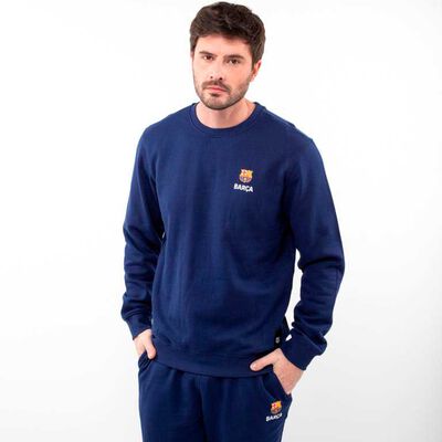 Polerón Deportivo Cuello Redondo de Algodón Hombre Barcelona