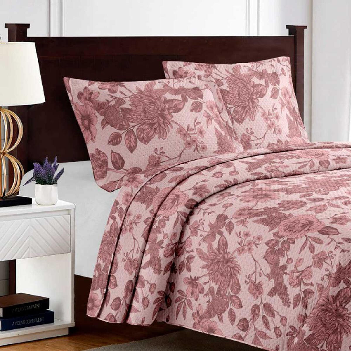 Quilt Illusions 3 Plazas Breda Rosa