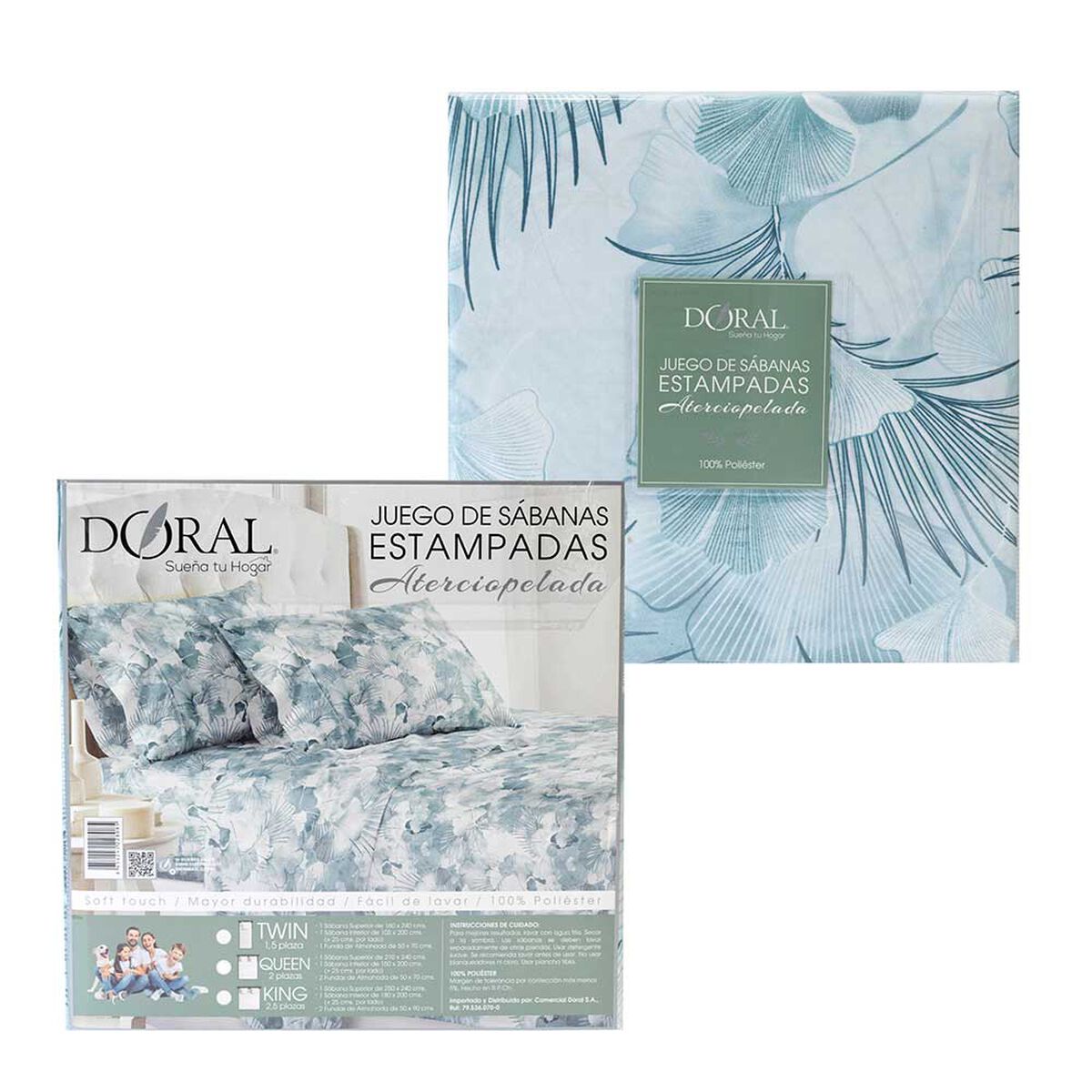 Juego de Sábanas Doral 2 Plazas Piel De Durazno D/1