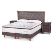 Cama Europea King Div Nest + Set Maderas Brera + Almohada