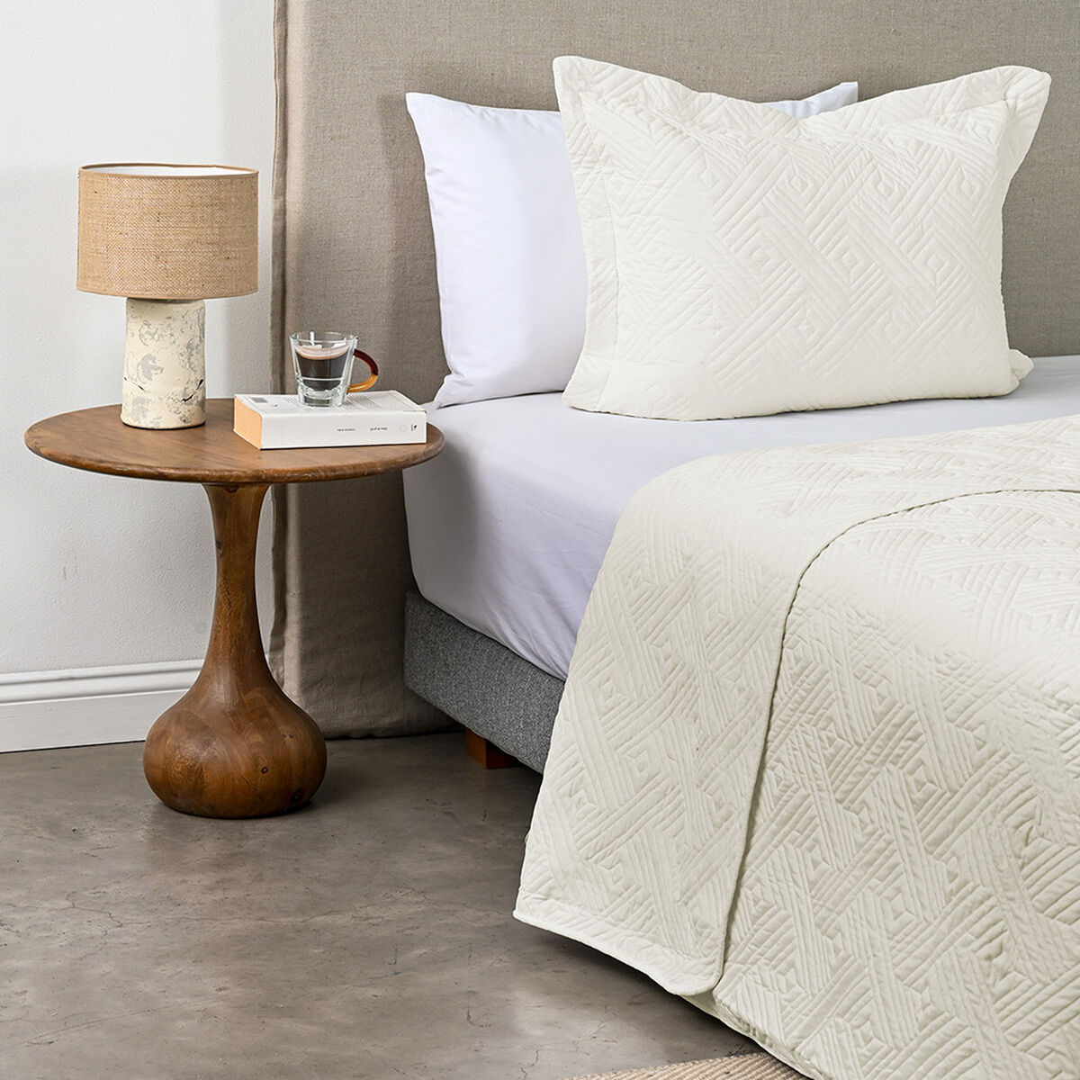 Quilt Cannon Matelado 1,5 Plazas Beige