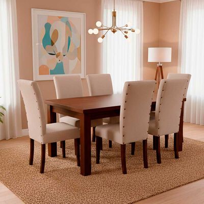 Juego de Comedor Living Factory Teka 6 Sillas Beige