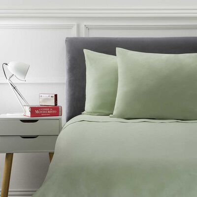 Imagen 1 del producto Juego de Sábanas Liso Casanova 144 Hilos 1,5 Plazas Verde