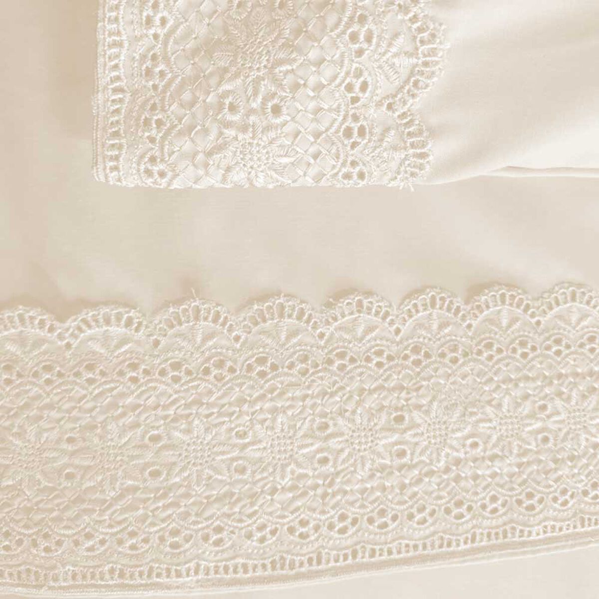 Juego de S&aacute;banas Illusions 180 Hilos 1 Plaza Broderie