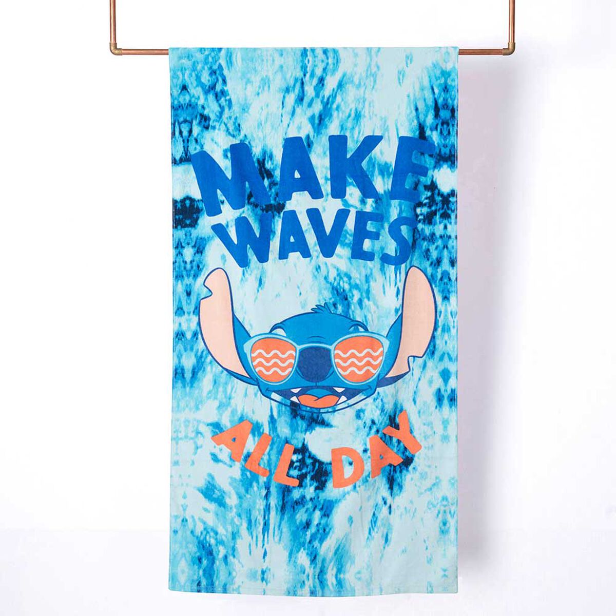 Toalla de Playa Infantil Disney Waves Stitch 70 x 140 cm