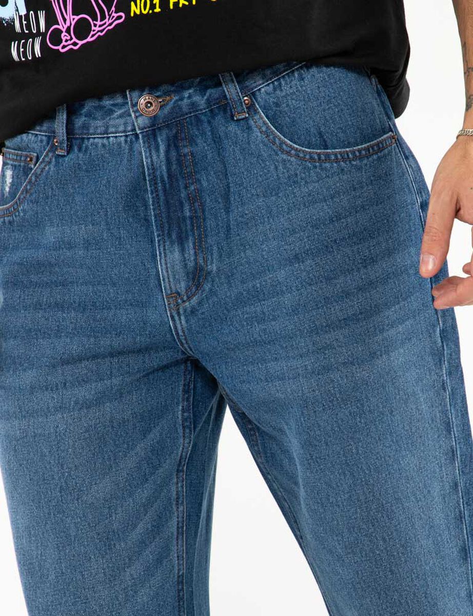 Pantalón Recto Algodón 90´S Straight Hombre Icono
