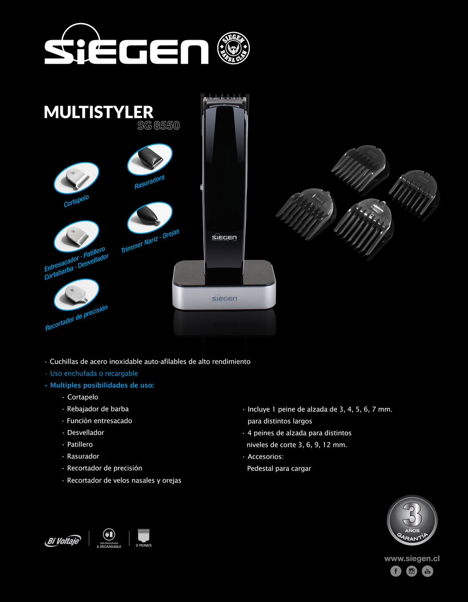 Cortapelo Siegen Multi Styler SG-8550
