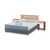 Cama Americana CIC 2 Plazas Excellence + Respaldo + 2 Veladores + Almohada + Plumón