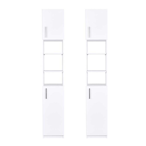 Combo 2 Estantes Organizadores de Baño CIC 2 Puertas Blanco
