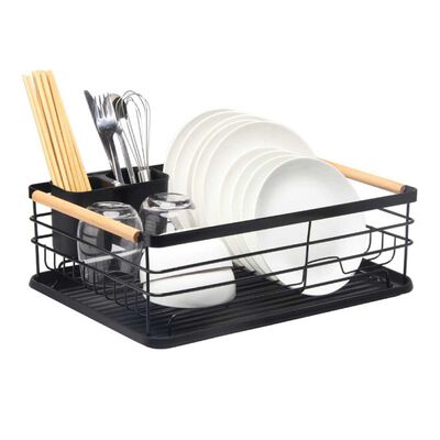 Secaplatos Escurridor Simplit 1 Nivel Acero Inoxidable Negro