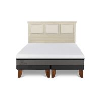 Cama Europea CIC Base Dividida 2 Plazas Balance + Respaldo Torino Alpino