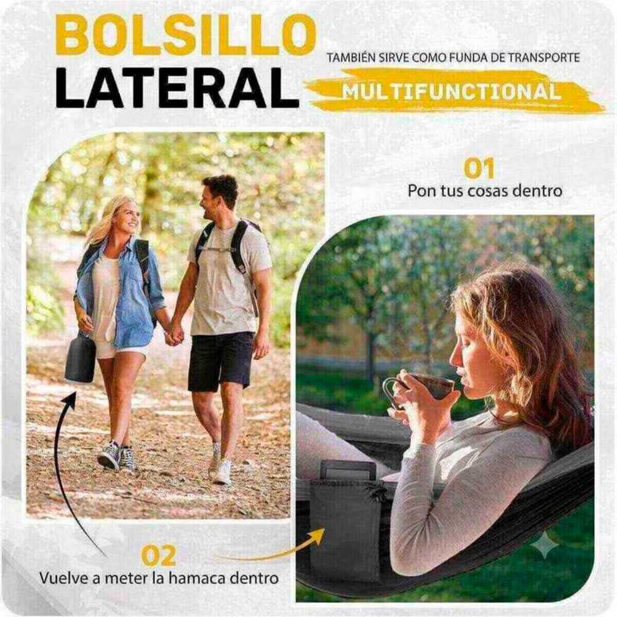 Hamaca Compacta Negra Pro Outdoor
