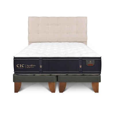Cama Europea CIC Base Dividida Súper King Grand Premium + Respaldo Ebro