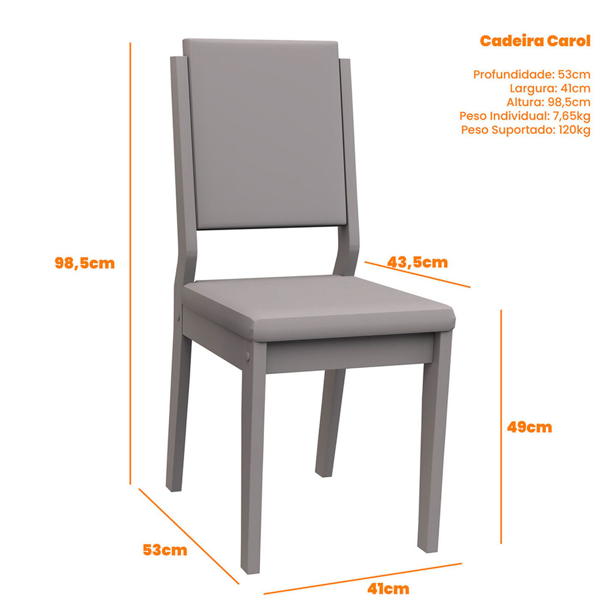 Juego de Comedor VekkaHome Fer 6 Sillas Gris