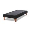 Base Europea Latam Home 1,5 Plazas Tela Velvet Negro
