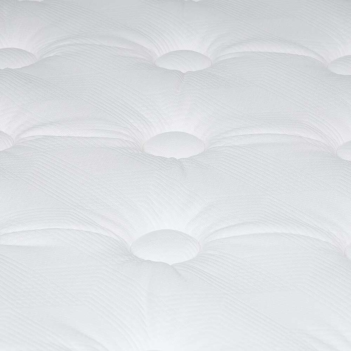 Cama Europea Rosen 1,5 Plazas New Style 6 + Respaldo + Velador Grafito