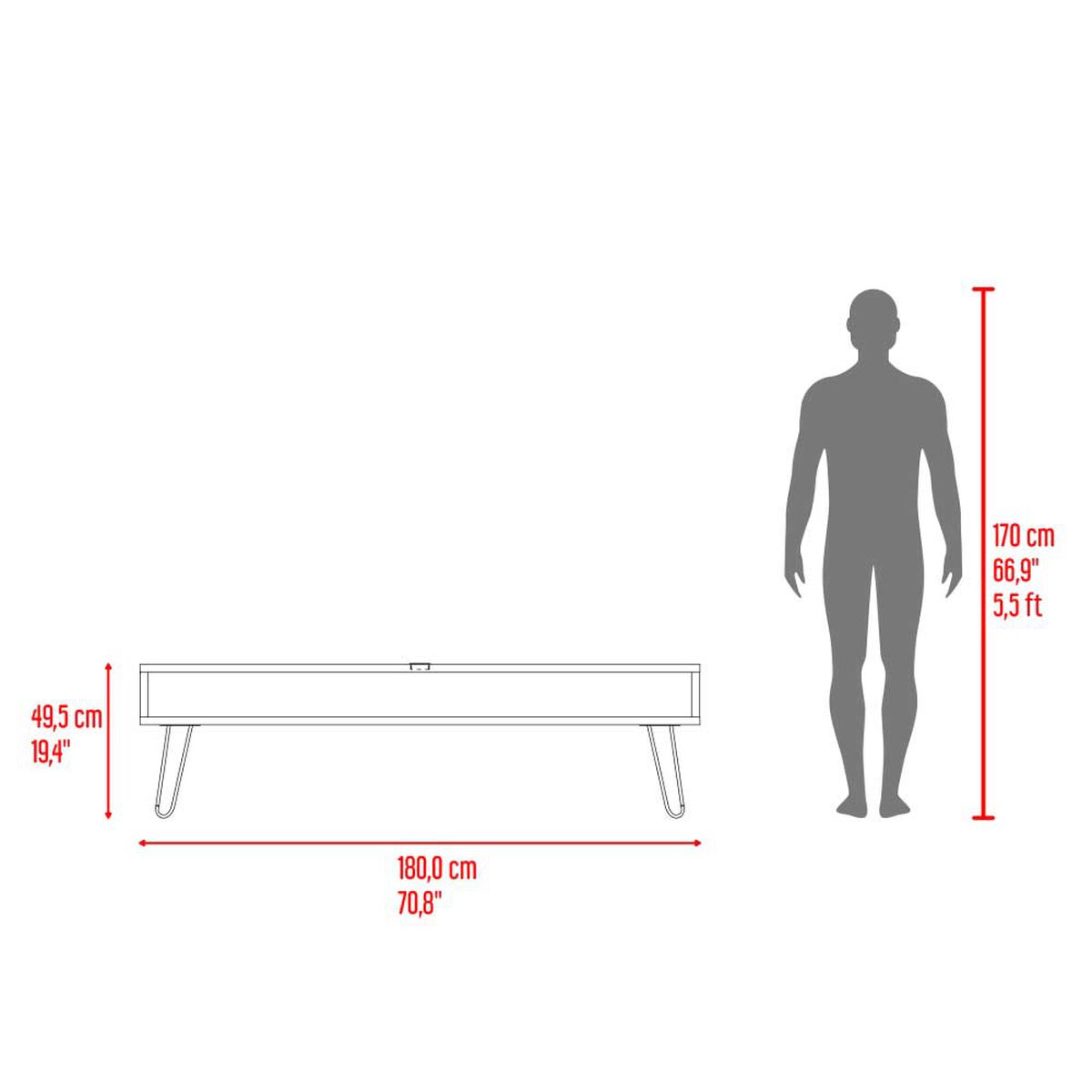 Rack Tuhome Luft Hasta 75" Miel