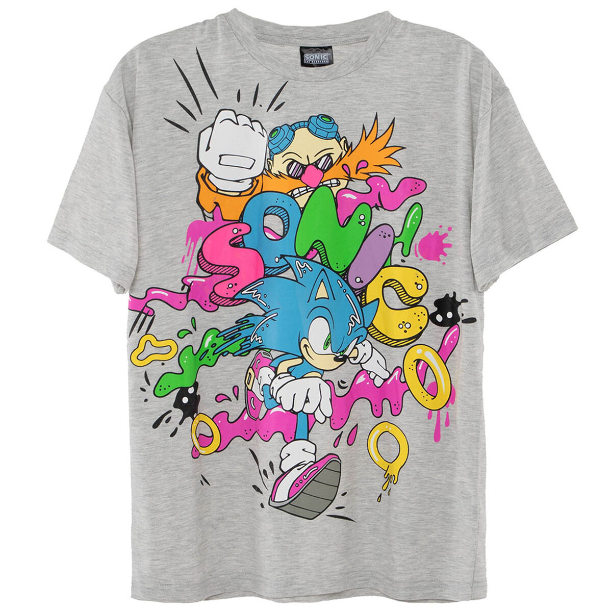Polera Manga Corta de Algod&oacute;n Ni&ntilde;o Sonic