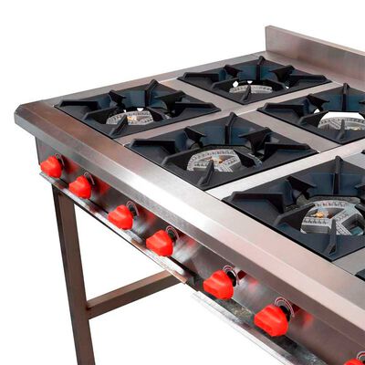 Imagen 2 del producto Anafe Ticgas 8 Quemadores Inox Glp