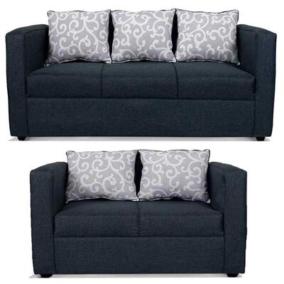 Imagen 1 del producto Juego de Living Elegant Detail Indiana Sofá 3 Cuerpos + Sofá 2 Cuerpos Gris