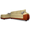 Seccional Izquierdo Elegant Houston Cheise Tela/PU 5 Cuerpos Beige